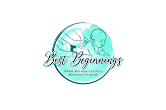 create high quality and beautiful infant massage logo design