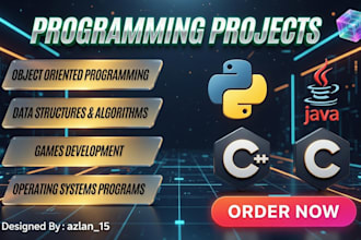 do c, cpp, java, python programming projects and game development