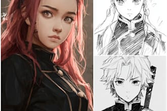 draw anime character in dynamic action pose