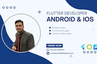 develop a cross platform flutter app for android and ios
