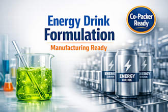 formulate premium energy drinks and beverages for commercial manufacturing
