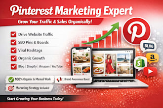 create pins and boards as a pinterest marketing manager