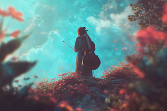 design a dreamy surreal or fantasy album cover