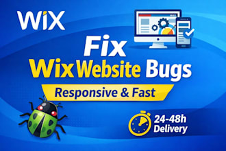 fix wix website bugs, errors, glitches, responsive, fast support