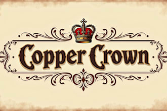 give a high quality copper crown logo with unlimited revision in 15 hours