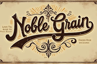 design eye catchy noble grain logo within 14 hrs