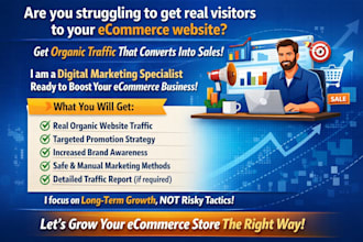 promote ecommace website to increase real organic traffic