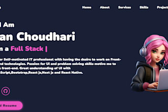 create a responsive portfolio website