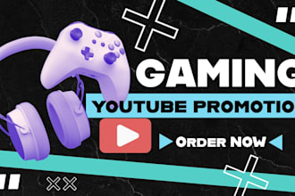 promote your youtube gaming channel to real active gamers