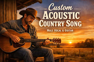 write and produce an acoustic guitar country song with male vocals