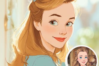 draw bighead cartoon avatar of your photo