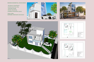 do autocad 2d floor plan, 3d floor plan design