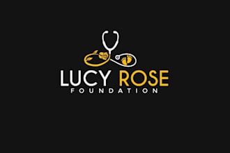 design rose foundation support pediatric medical logo