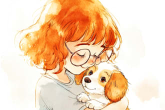 watercolor children book illustration