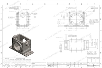 create professional gd and t mechanical drawings as per asme or iso standards