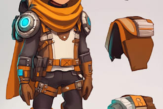 illustrate 2d game characters and sprites animation for you
