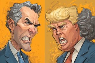 create a hilarious political cartoon caricature for you