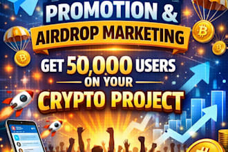 telegram promotion, airdrop marketing to get you 50k users on crypto project