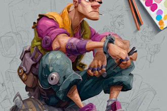 design awesome comic and cartoon style characters