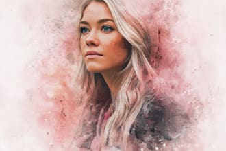 draw realistic portrait in watercolor style