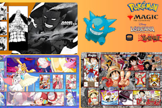 draw anime, fantasy, tcg playmat, mtg, yugioh, pokemon, battle mat, mouse pad