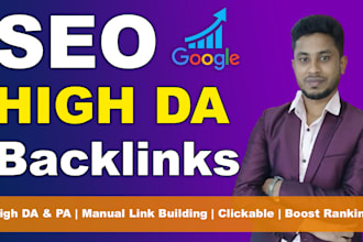 create 120 plus high da SEO backlinks to boost google rankings