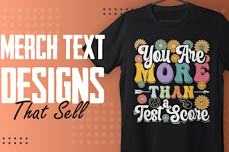 design unique illustrated and text merch design