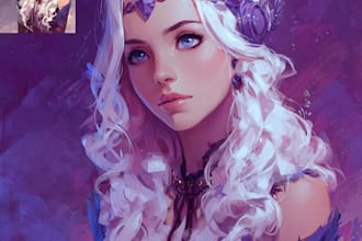 draw a fantasy character portrait for you