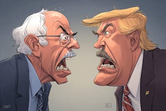 create a hilarious political cartoon caricature for you