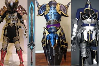 do 3d cosplay sewing pattern, 3d wearable armor, cosplay eva foam creation