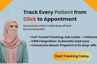 set up full funnel conversion tracking from ads to booked patients