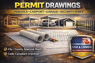 do permit drawings for pergola, carport, garage and fence