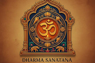 design a meaningful and elegant hindu logo for your brand