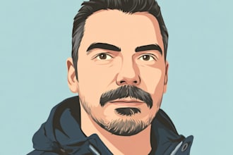 draw cartoon vector portrait