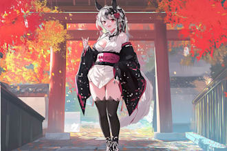 draw custom anime character illustration