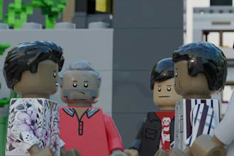 create custom lego minifigure 3d model with custom decals