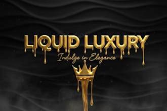 design a premium dripping logo for your luxury brand