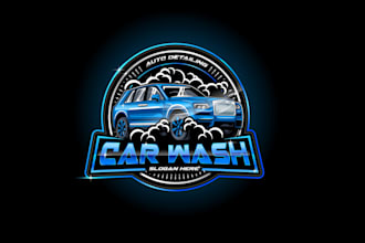 create awesome and gorgeous auto detailing logo design