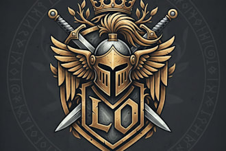 design a powerful and majestic lord logo for your brand