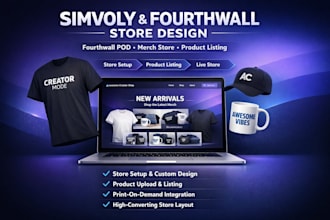 design simvoly fourth wall website design fourthwall store product listing pod