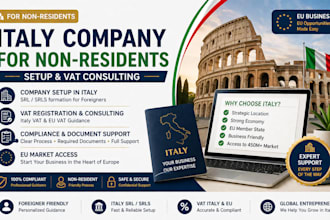 set up italy company for non residents and vat consulting support