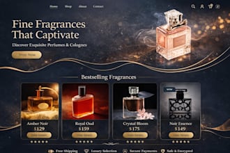 design and develop unique perfume website