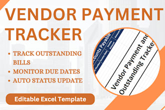 create a vendor payment and outstanding tracker in excel