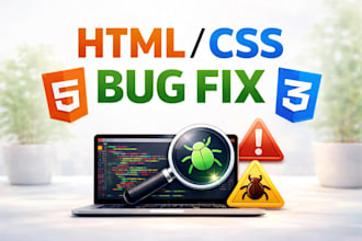 fix HTML CSS bugs and responsive design issues
