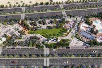 render site plan, industrial park, industrial landscape, industrial real estate