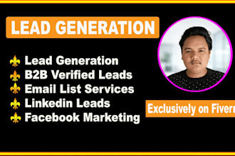 do b2b lead generation,web research and email list building