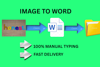 convert image to text or jpg to word manually
