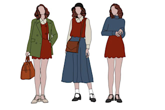 draw fashion colorful illustration
