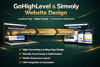 design gohighlevel simvoly website gohighlevel landing page simvoly sales funnel