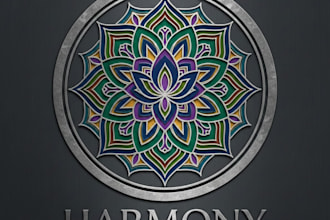 design a detailed and elegant mandala logo for your brand